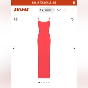 Skims XS red dress